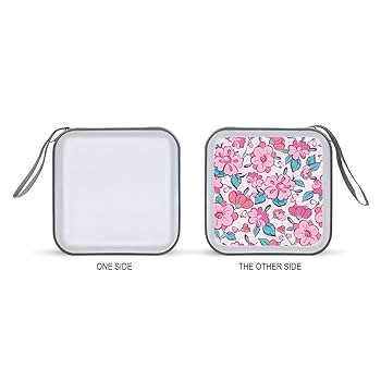 Amazon.co.jp: CDケース ピンク 花柄 CD収納ボックス ディスク